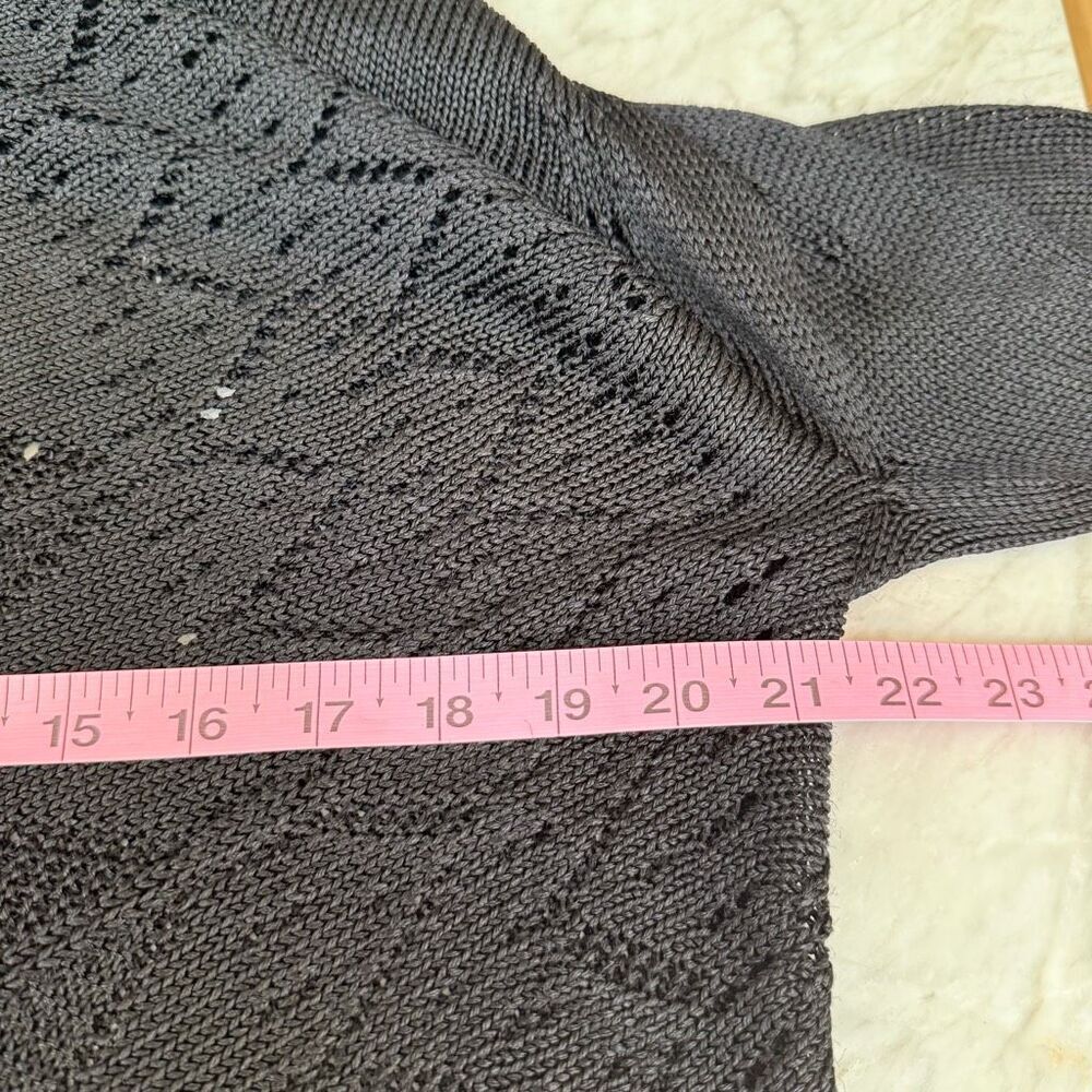 Isda & co black knit open front cardigan size M - Picture 5 of 6